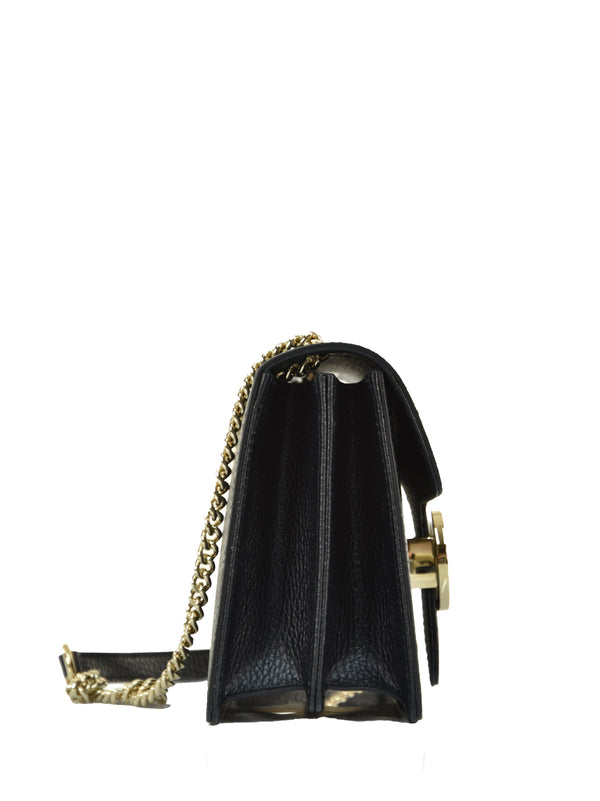 Gucci Borsa Interlocking a Mano Nera Donna Pelle Dollar Calf Logo Mod. 510304 CAO0G 1000