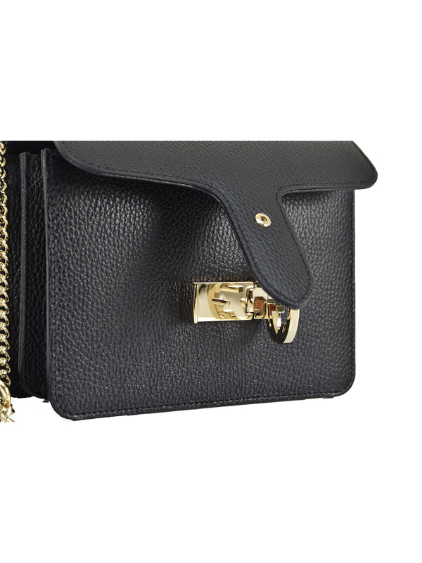 Gucci Borsa Interlocking a Mano Nera Donna Pelle Dollar Calf Logo Mod. 510304 CAO0G 1000