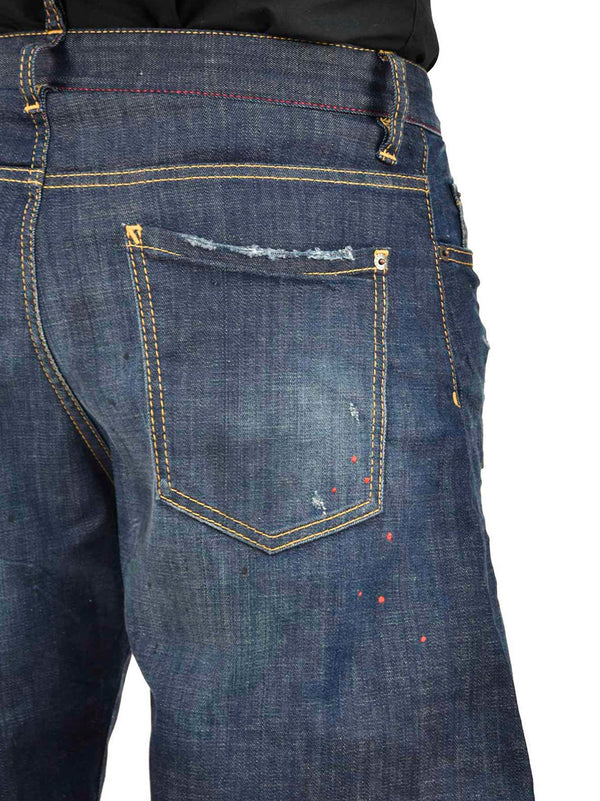 Dsquared2 Blue Denim Shorts Men Cotton Buttons Mod.S74MU0463230342470