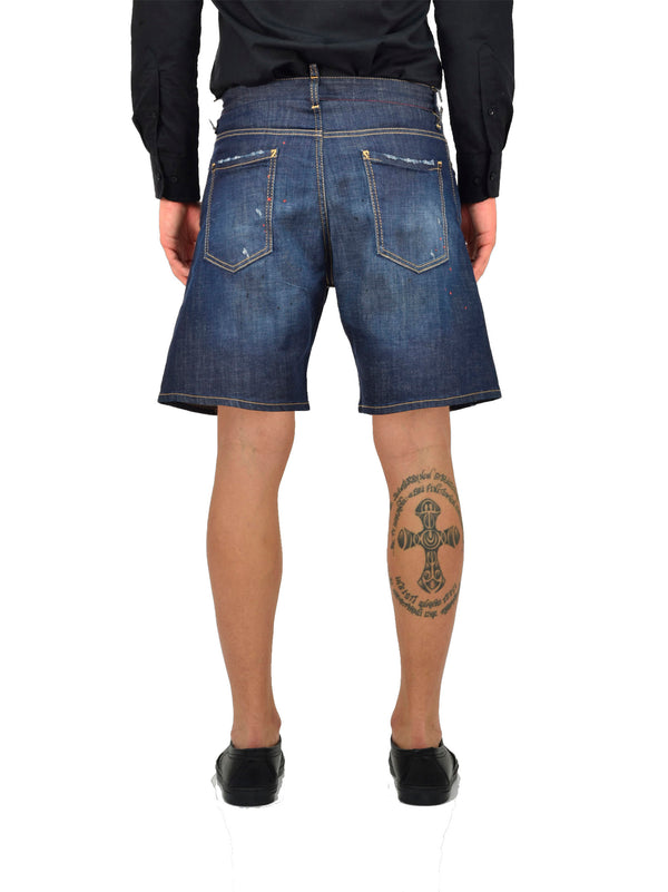 Dsquared2 Blue Denim Shorts Men Cotton Buttons Mod.S74MU0463230342470
