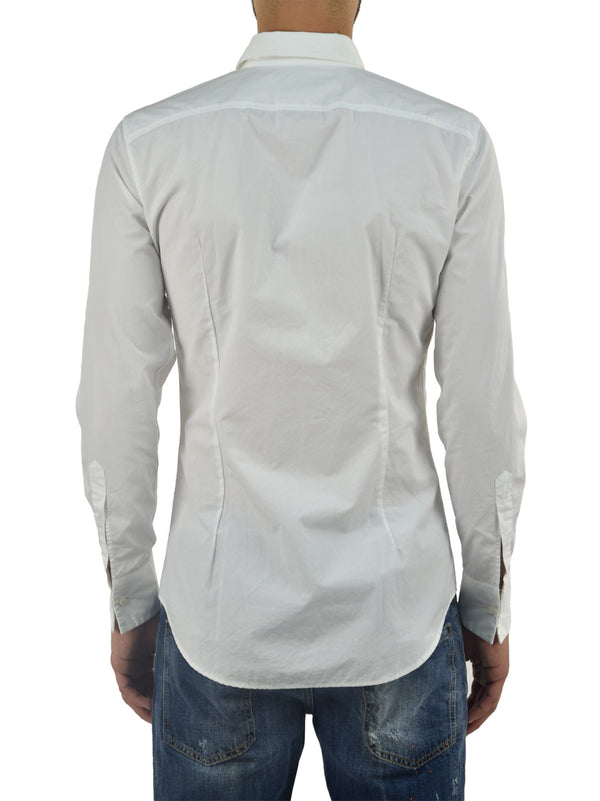 Dsquared2 Camicia Bianca Uomo Stampa Grafica Mod.S71DL0489S35244102