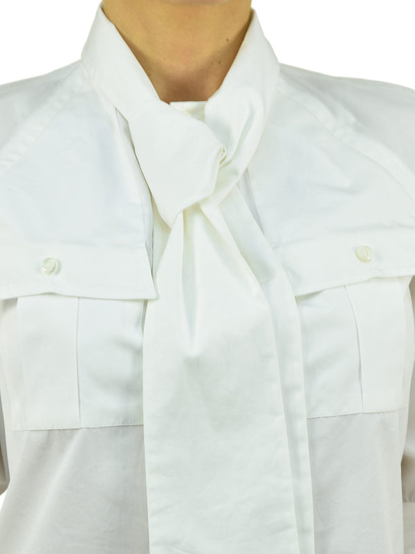 Dsquared2 Women's Shirt White Cotton Buttons Pockets Mod.S72DL0261S35244010