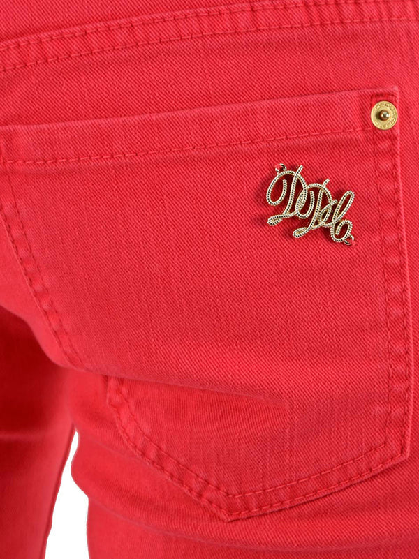 Dsquared2 Pat Jean Red Women Cotton Buttons Mod.S75LA0417S39781042