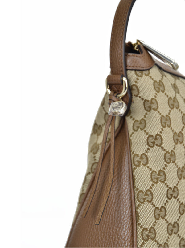 Gucci Borsa a Mano Beige Donna Pelle e Tessuto Original GG Mod. 449244 KY9LG 8610