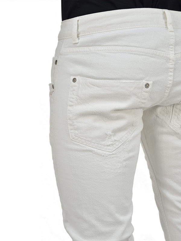 Dondup Jeans Bianco Uomo Cotone Mod.UP073S052U654000