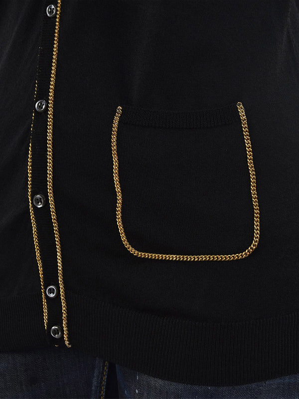 Dsquared2 Cardigan Nero Donna Viscosa Bottoni Mod. S72HA0442S14537090