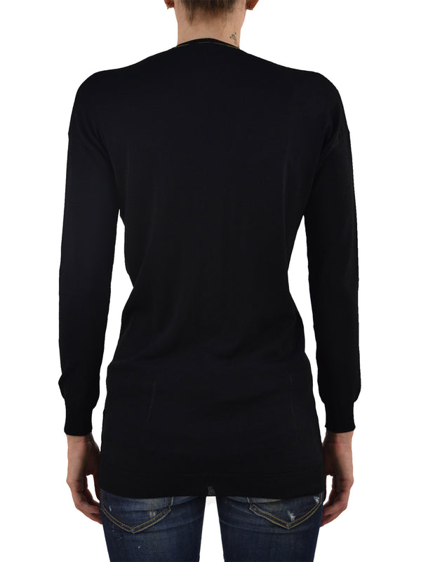 Dsquared2 Cardigan Nero Donna Viscosa Bottoni Mod. S72HA0442S14537090