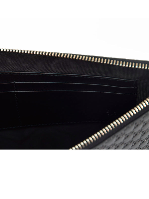 Gucci Borsa a Mano Pouch Nera Uomo Microguccissima Mod. 544477 BMJ1N 1000
