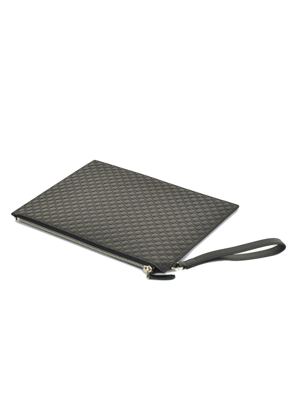 Gucci Borsa a Mano Pouch Nera Uomo Microguccissima Mod. 544477 BMJ1N 1000