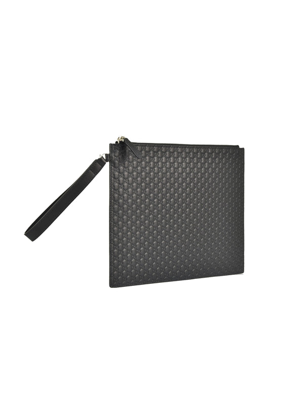 Gucci Borsa a Mano Pouch Nera Uomo Microguccissima Mod. 544477 BMJ1N 1000