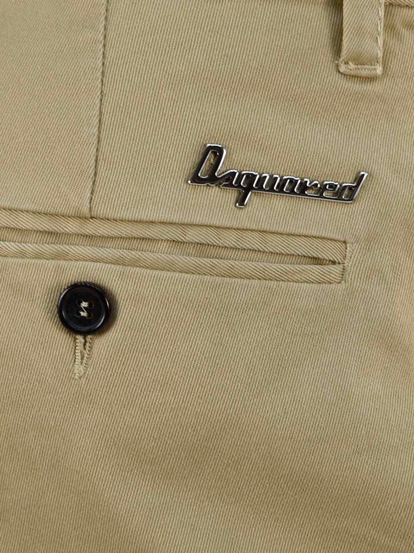 Dsquared2 Beige Men's Trousers Cotton Buttons Mod.S74KA0568S37488020