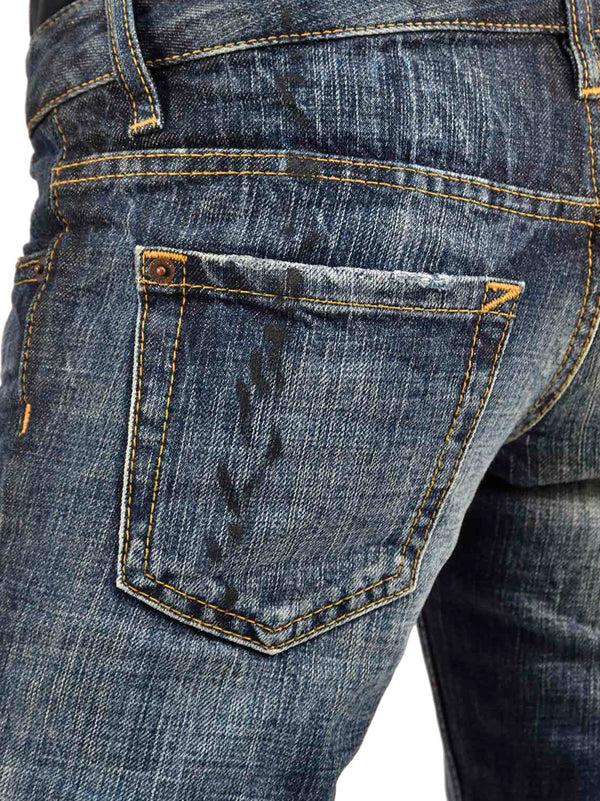 Dsquared2 Slim Jean Blu Donna Cotone Bottoni Mod.S72LA0357S30293089