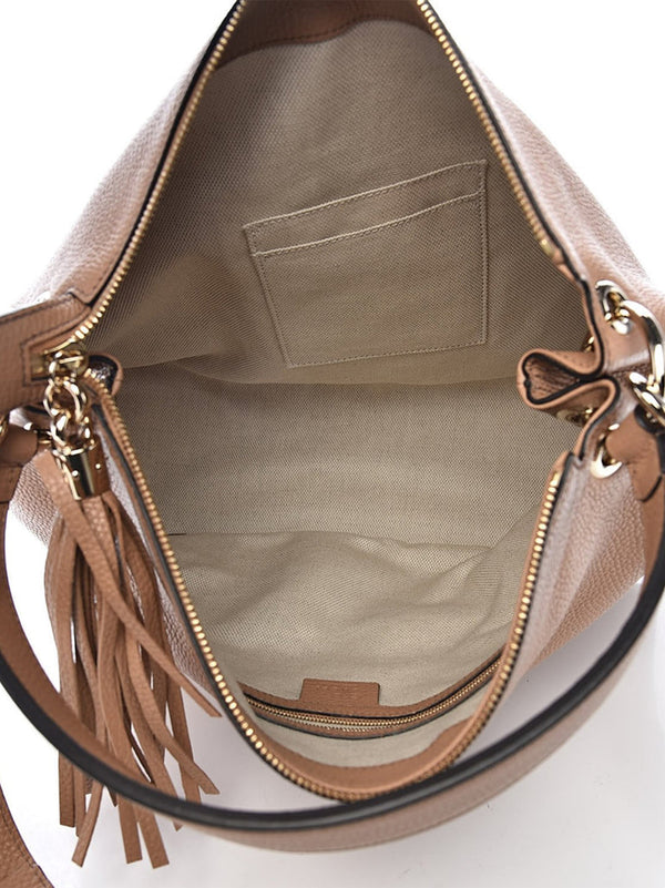 Gucci Borsa Soho Beige Donna Pelle Cellarius Modello 536194 A7M0G 2754