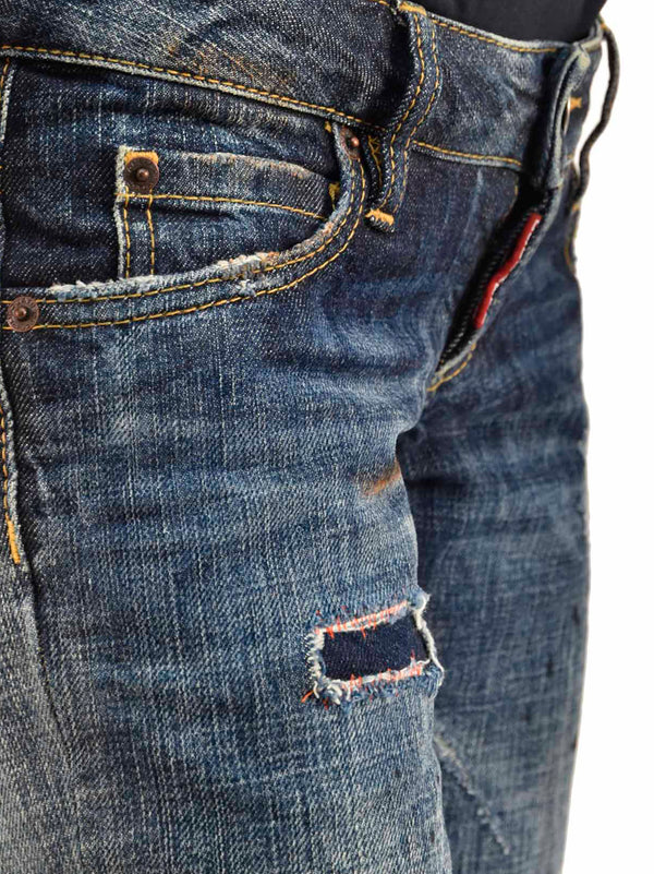 Dsquared2 Slim Jean Blu Donna Cotone Bottoni Mod.S72LA0357S30293089