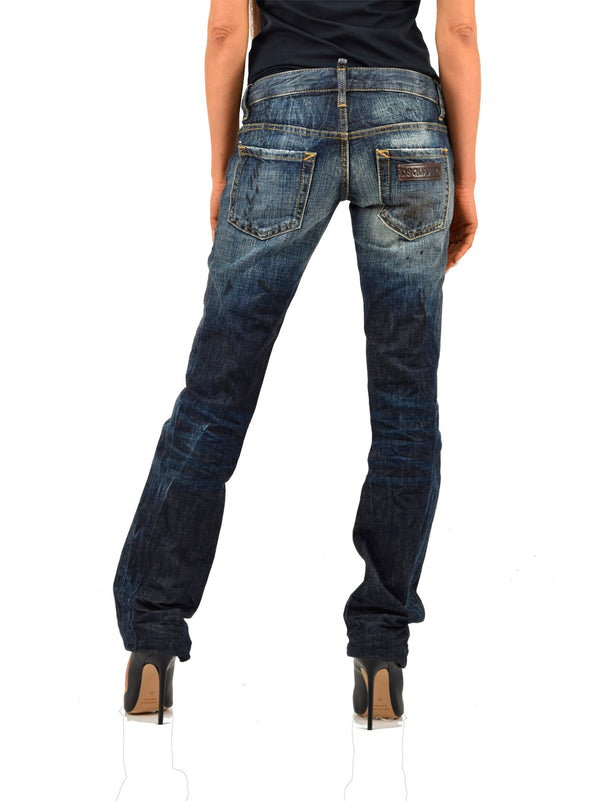 Dsquared2 Slim Jean Blu Donna Cotone Bottoni Mod.S72LA0357S30293089