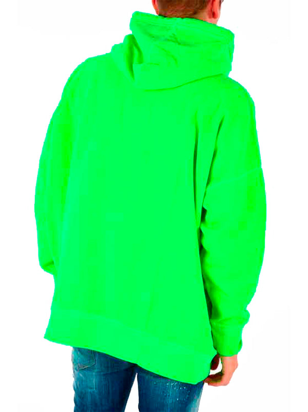 Dsquared2 Felpa Oversized Verde Uomo Cotone Logo Mod. S74GU0291 S25030 910