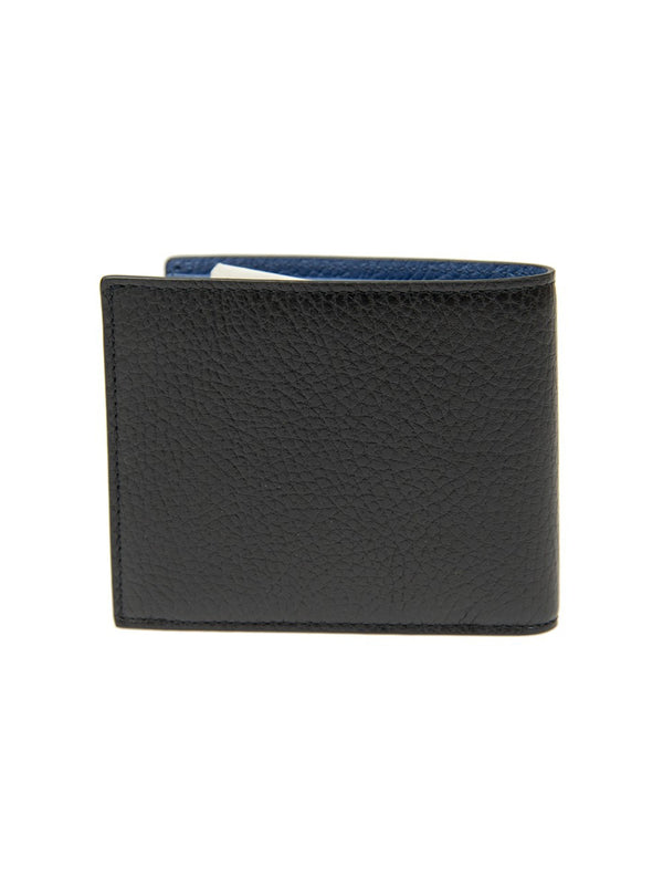 Gucci Portafogli Bifold Nero e Blu Uomo Pelle Dollar Calf Mod. 610464 CAO2N 1040