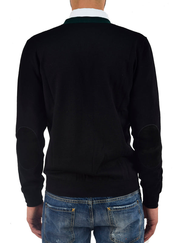 Dsquared2 Black Pullover Men Wool Buttons Pockets Mod. S71HA0480S14587900