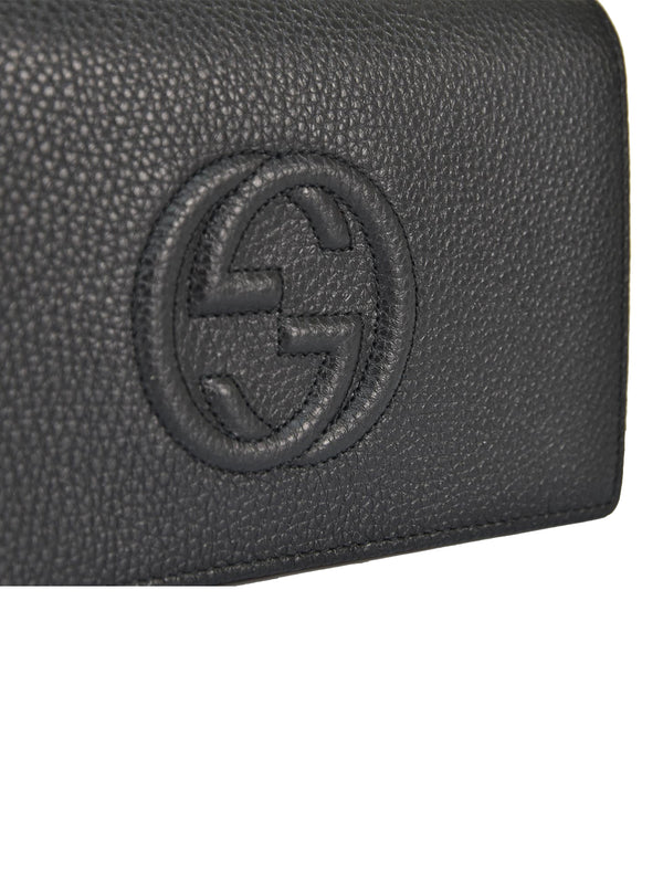 Gucci Borsa Soho a Mano Nera Donna Pelle Cellarius Mod. 598211 A7M0G 1000