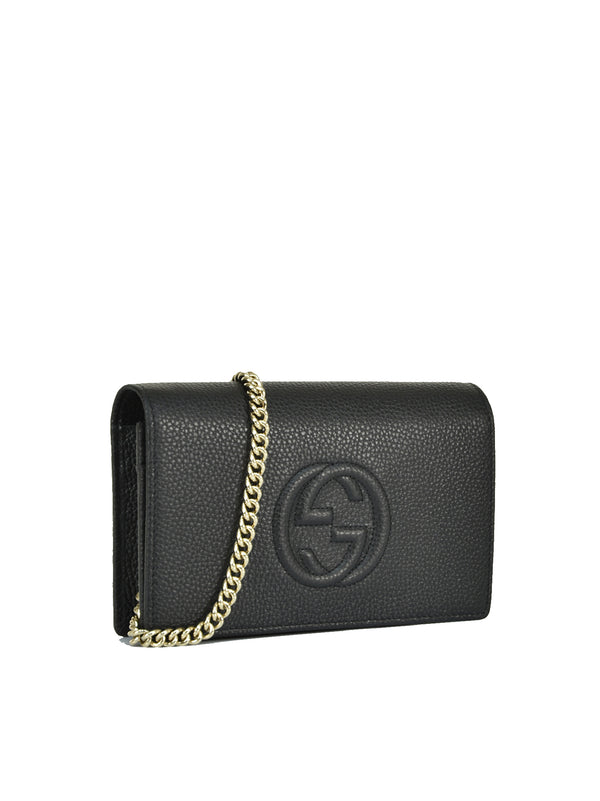 Gucci Borsa Soho a Mano Nera Donna Pelle Cellarius Mod. 598211 A7M0G 1000