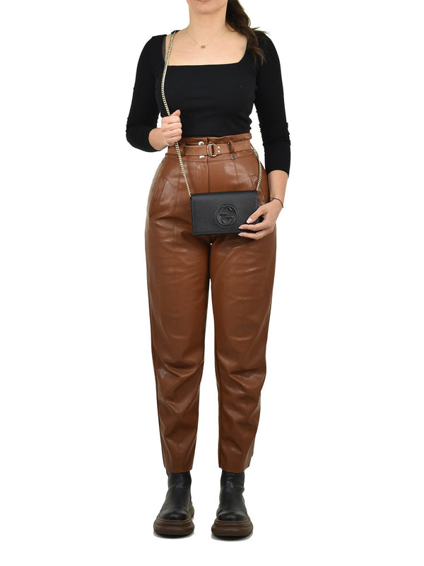 Gucci Borsa Soho a Mano Nera Donna Pelle Cellarius Mod. 598211 A7M0G 1000