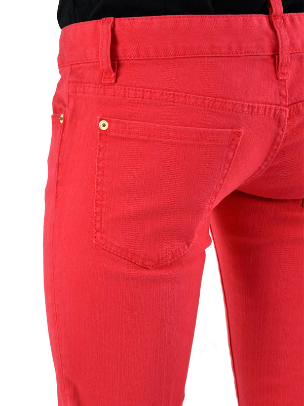Dsquared2 Pat Jean Red Women Cotton Buttons Mod.S75LA0417S39781042