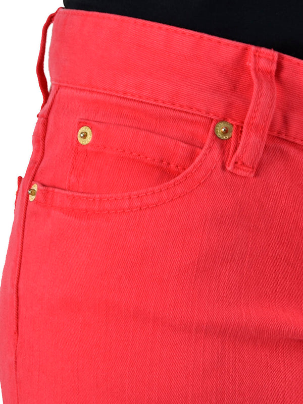 Dsquared2 Pat Jean Red Women Cotton Buttons Mod.S75LA0417S39781042