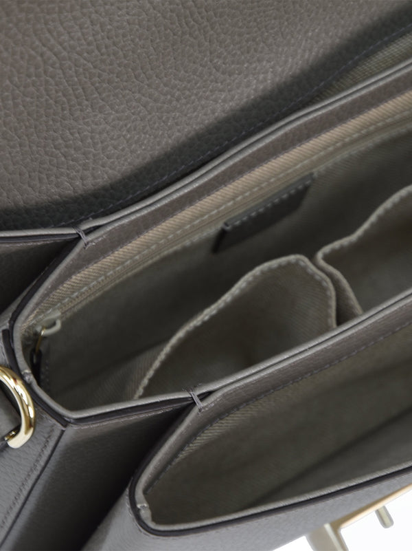 Gucci Borsa Interlocking a Mano Grigia Donna Logo Pelle Dollar Calf Mod. 510302 CAO0G 1226