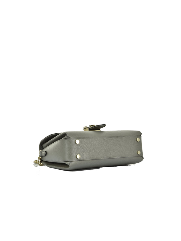 Gucci Borsa Interlocking a Mano Grigia Donna Logo Pelle Dollar Calf Mod. 510302 CAO0G 1226