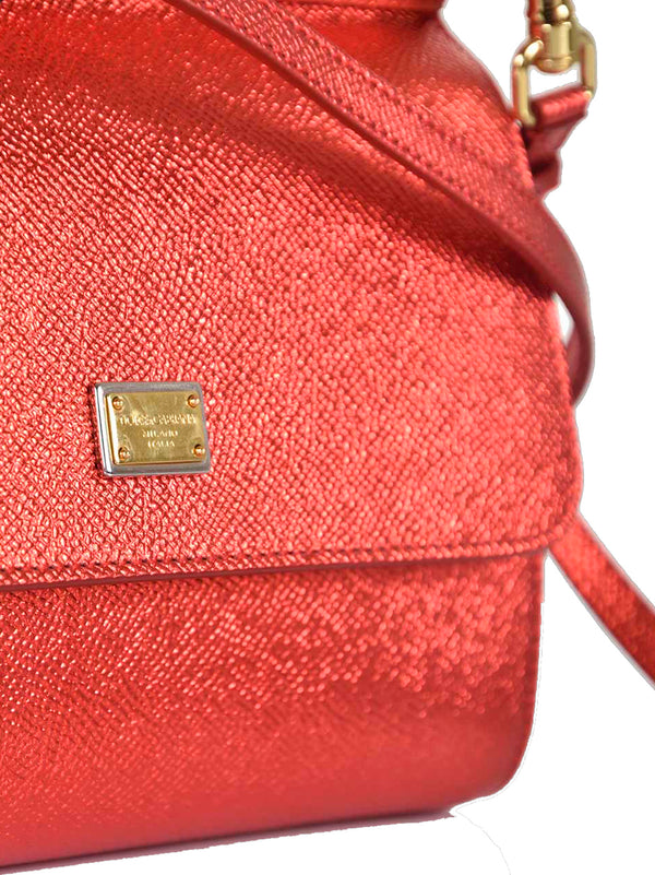 Dolce&Gabbana Microbag a Spalla Rossa Donna Pelle Mod. Sicily BB6003 AP2871 87572