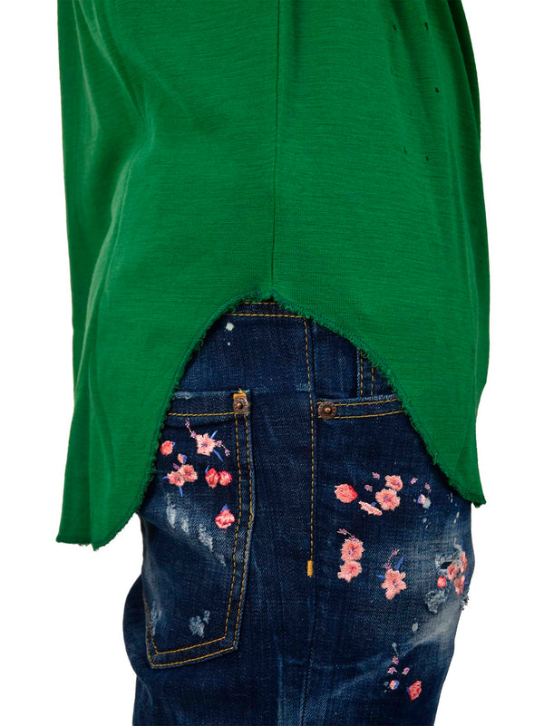 Dsquared2 Men's Green T-Shirt Graphic Print Mod.S71GD0593S22620639