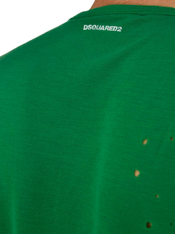 Dsquared2 Men's Green T-Shirt Graphic Print Mod.S71GD0593S22620639