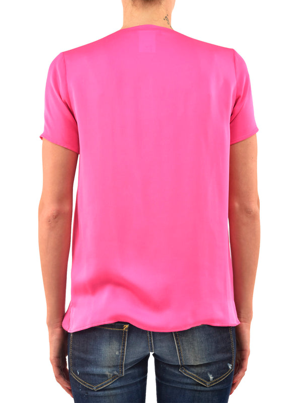Dsquared2 T-Shirt Rosa Donna Seta Pendenti a Catena Mod.S72NC0403S39499053