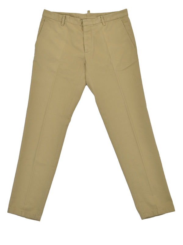 Dsquared2 Beige Men's Trousers Cotton Buttons Mod.S74KA0568S37488020