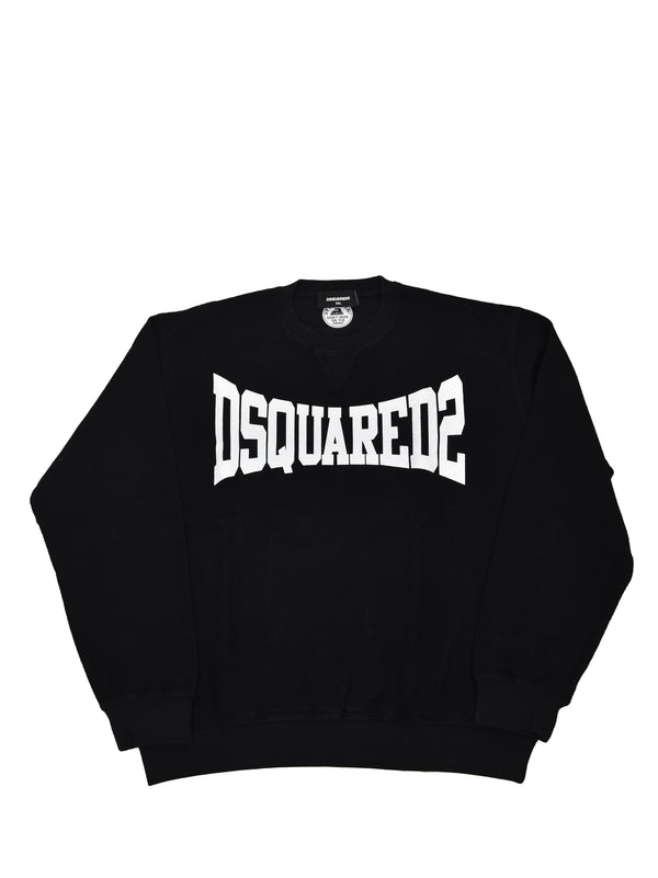 Dsquared2 Felpa Nera Uomo Cotone Logo Mod. S71GU0379 S25427 900