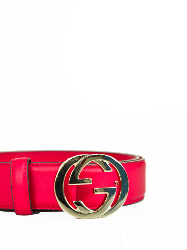 Gucci Cintura Rossa Donna Pelle Moon Mod. 546386 AP00G 6523
