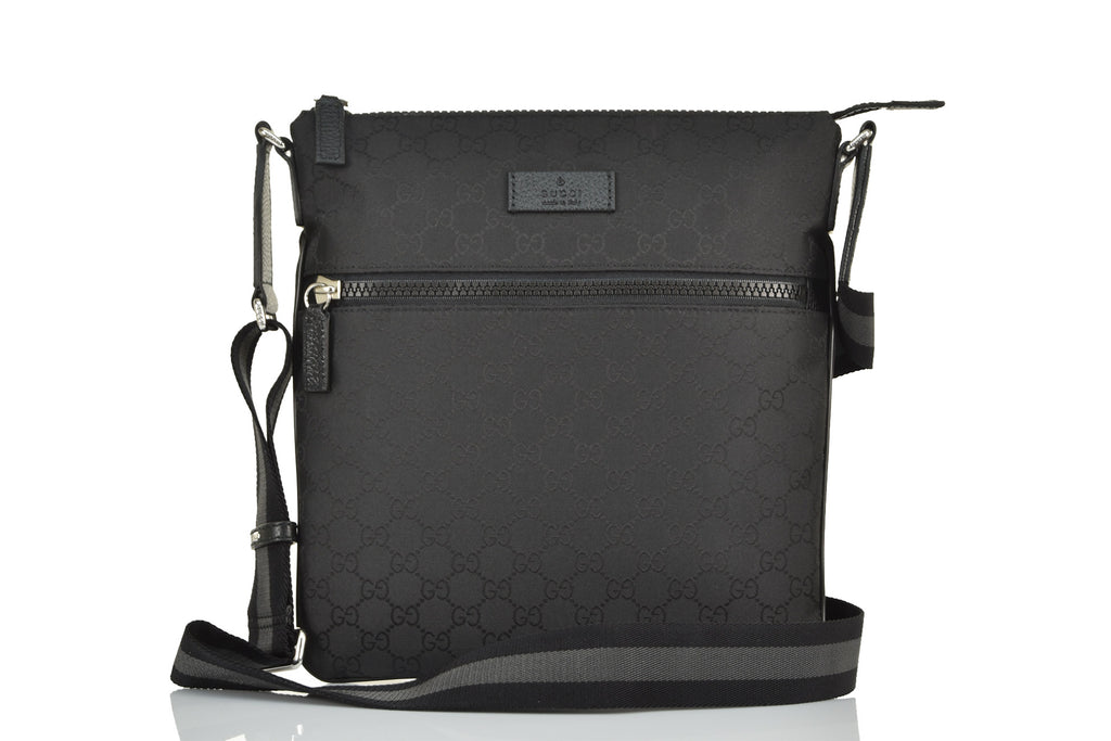 Gucci Borsello Messenger Nero Uomo Tessuto GG Canvas Mod. 449184 G1XHN Yayo