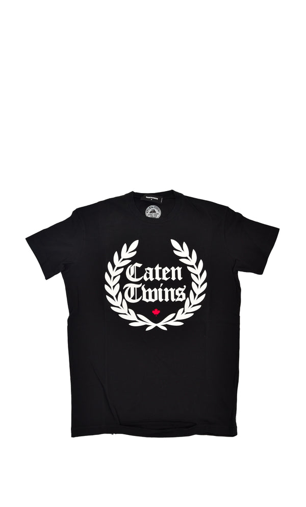 Dsquared2 T-Shirt Nera Uomo Stampa in Gomma Mod.S71GD0536S22427900