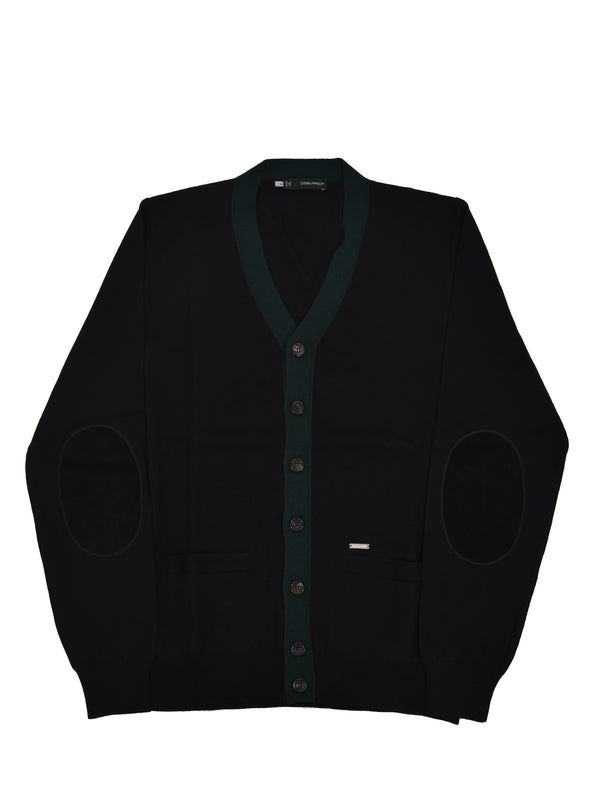 Dsquared2 Black Pullover Men Wool Buttons Pockets Mod. S71HA0480S14587900