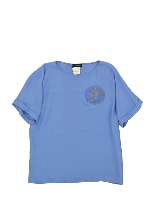 Dsquared2 T-Shirt Blu Donna Seta Logo Mod.S75NC0347S41339083