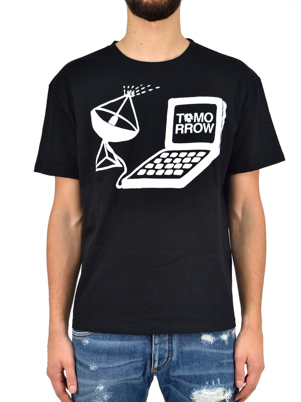 Stella McCartney T-shirt Nera Uomo Cotone Stampa Mod.MN0453010SIP041000