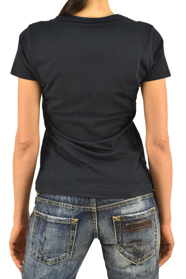 Calvin Klein Collection T-shirt Blu Donna Cotone Stampa Girocollo