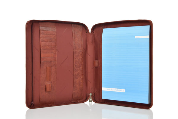 Piquadro Porta Blocco Pelle e Tessuto