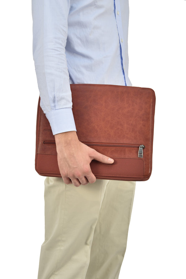 Piquadro Porta Blocco Marrone Unisex Pelle e Cerniera Mod.PB1678FRAR