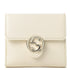 Gucci Portafogli Bianco Donna Logo Pelle Dollar Calf Mod. 615525 CAO0G 9522