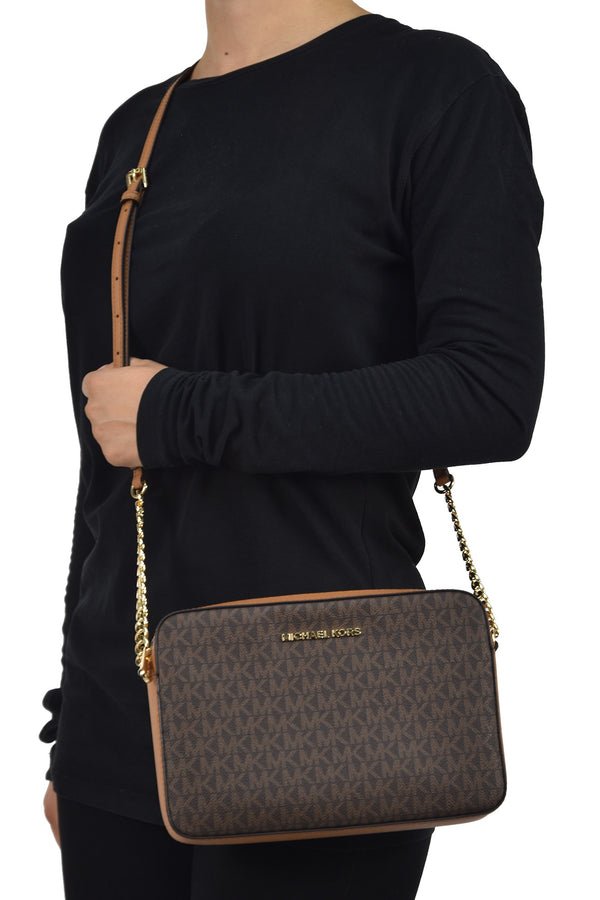 Michael Kors Borsa Jet Set Item Marrone Donna Pelle Saffiano Mod. 35T8GTTC9L