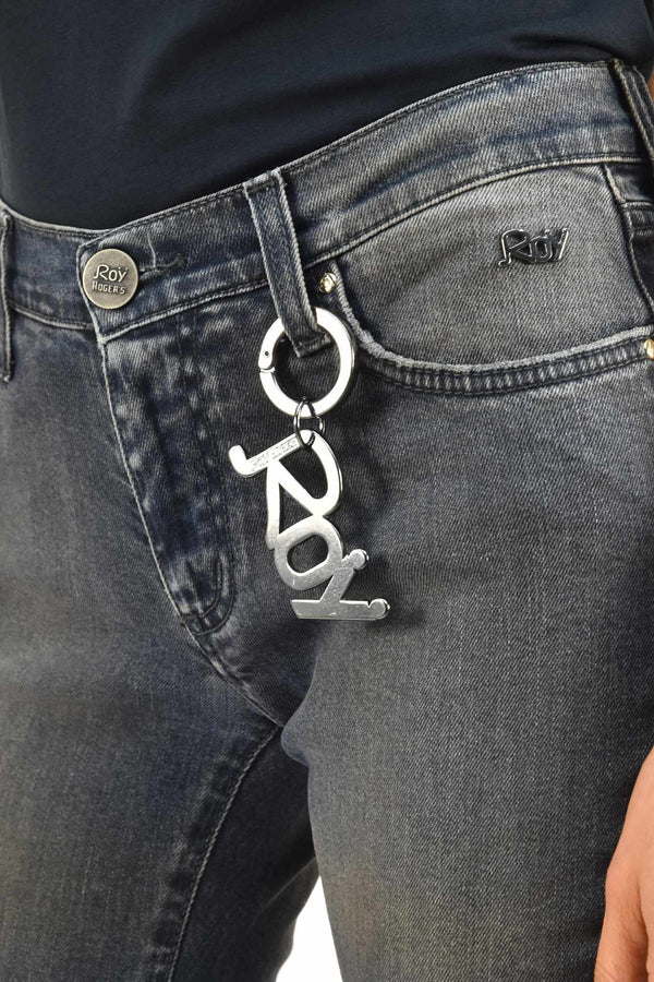 Roy Roger's Jeans Grigio Donna Cotone Cerniera Mod.DUNIA T-541