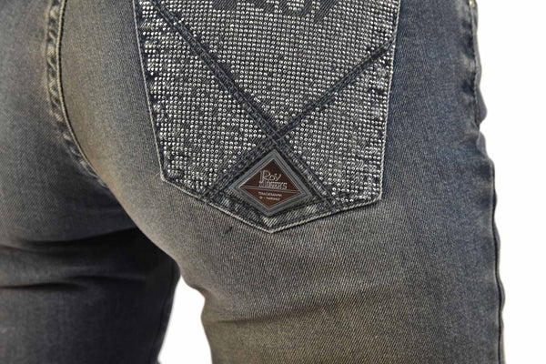 Roy Roger's Jeans Grigio Donna Cotone Cerniera Mod.DUNIA T-541