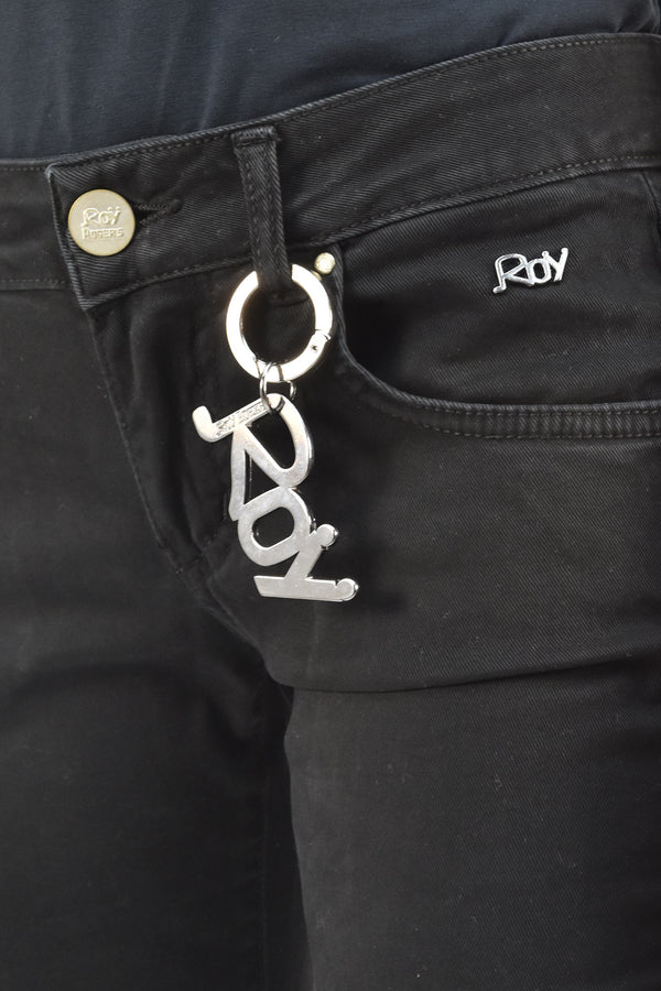 Roy Roger's Jeans Nero Donna Cotone Cerniera Mod.SHERRY 01T-818-36