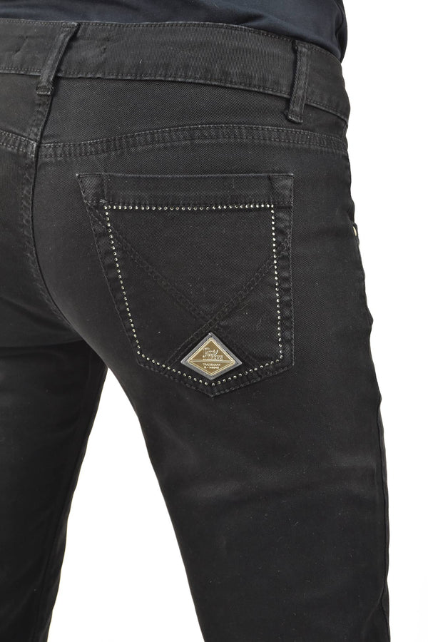 Roy Roger's Jeans Nero Donna Cotone Cerniera Mod.SHERRY 01T-818-36